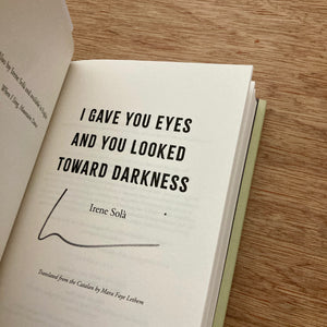 I Gave You Eyes And You Looked Toward Darkness (Signed Copies)