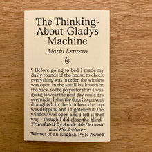 The Thinking-About-Gladys Machine