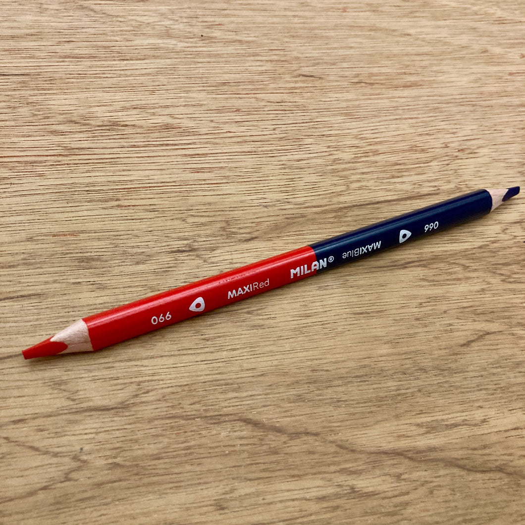 Milan Maxi Bicolour Red-Blue Triangular Pencils