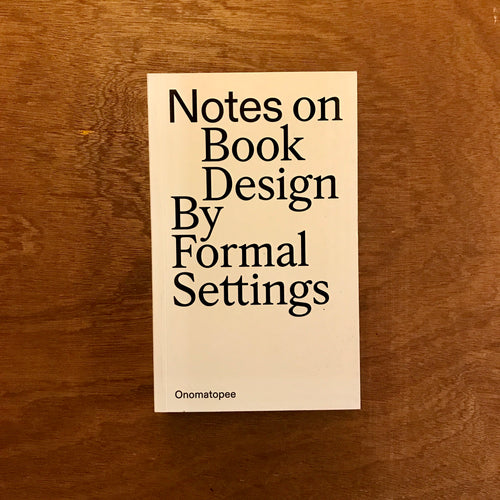 Notes On Book Design