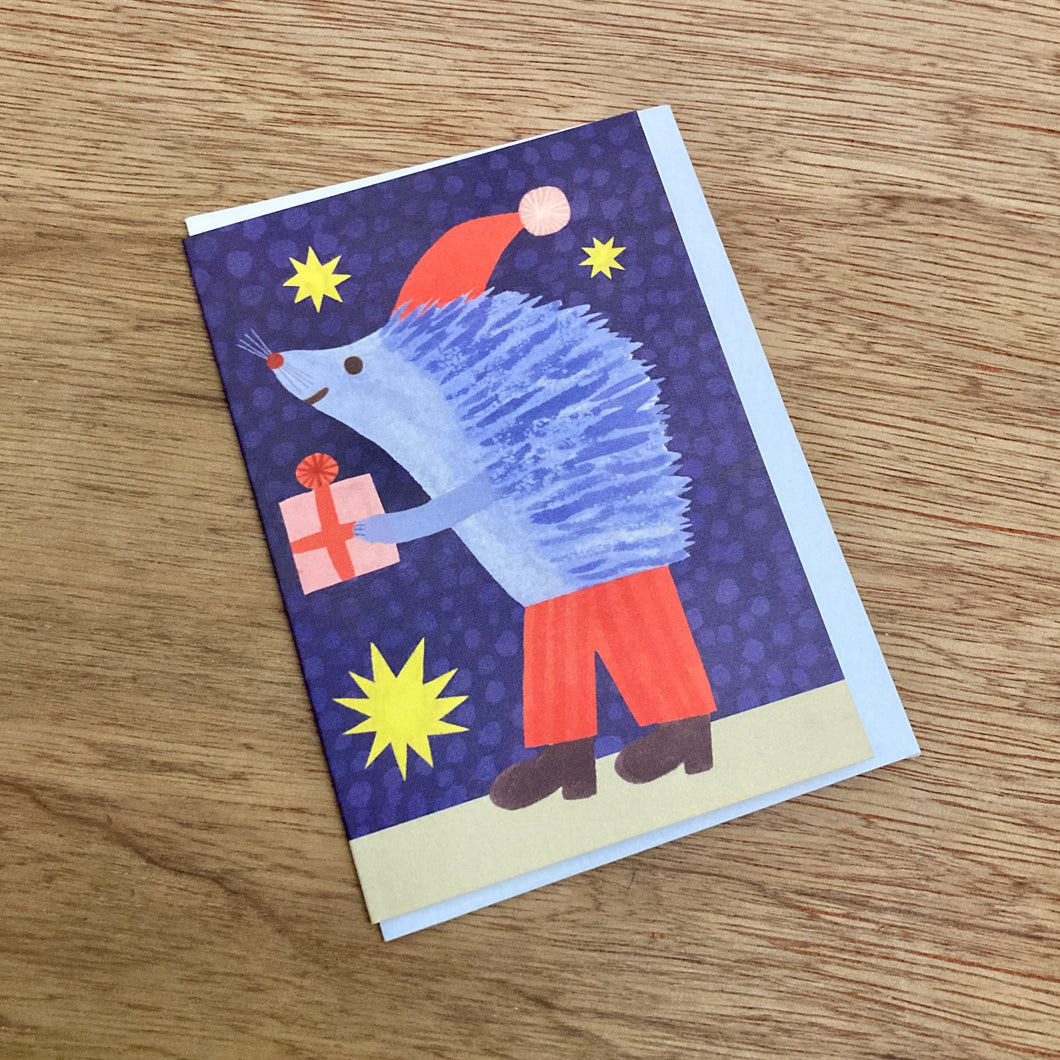 Mini Christmas Hedgehog Card