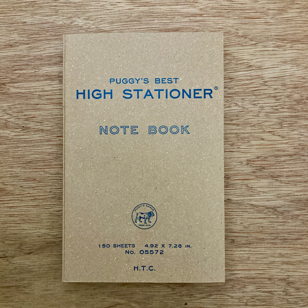 Hightide Penco Puggy's Paperback Notebook - Navy Cover