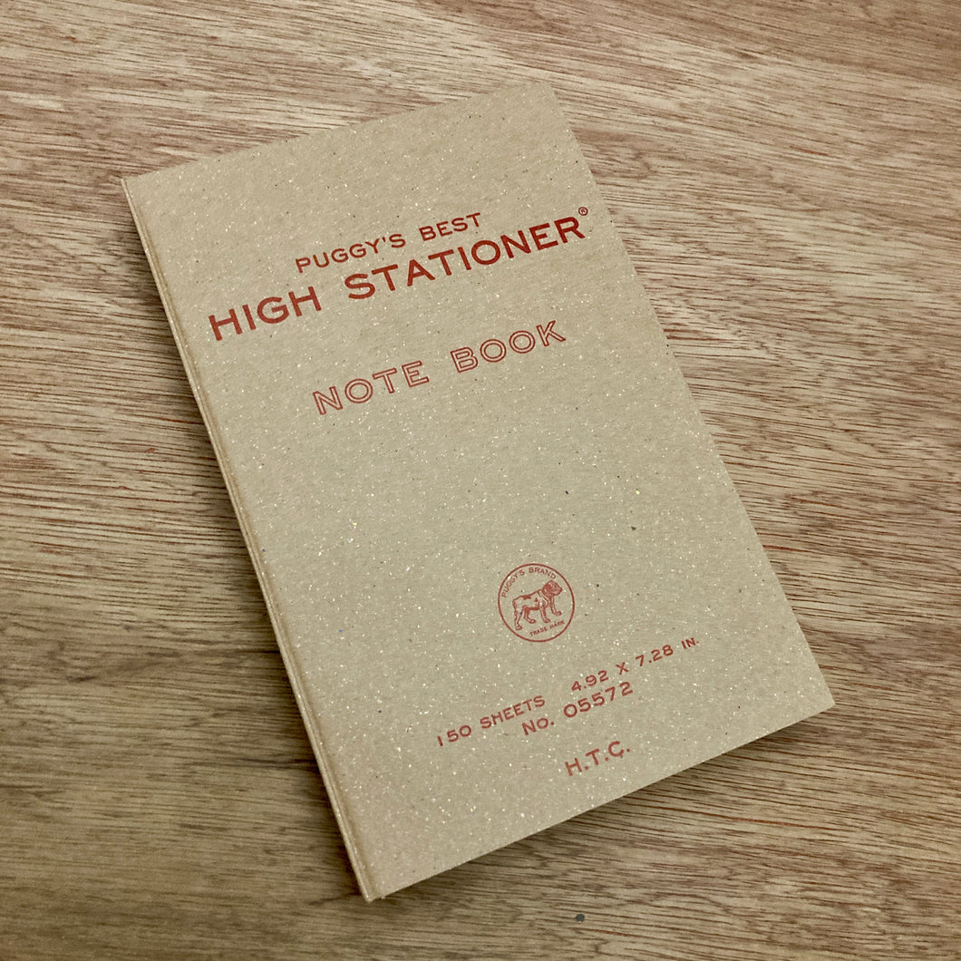 Hightide Penco Puggy's Paperback Notebook - Red Cover