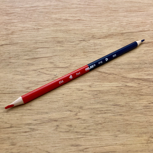 Milan Bicolour Red-Blue Triangular Pencils