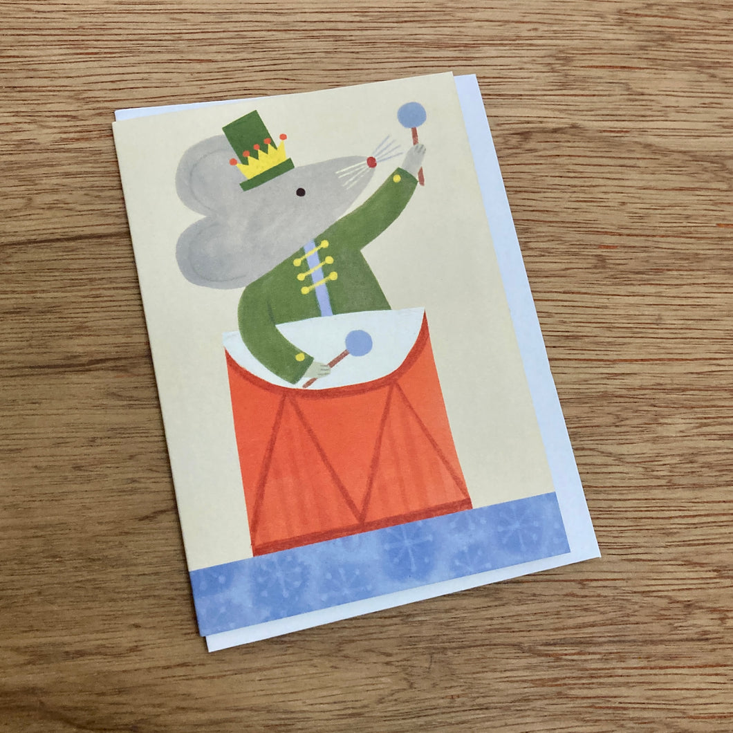 Mini Drummer Mouse Christmas Card